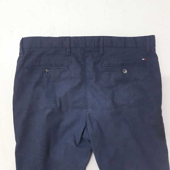 Tommy Hilfiger Navy Houndstooth Trousers - Picture 9 of 12
